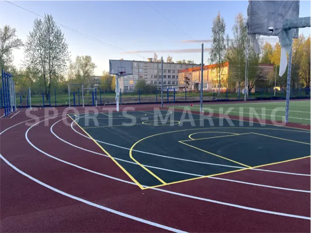 Разметка спортивной площадки — работа Sports-Marking