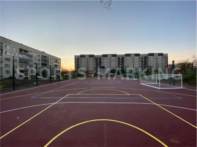 Разметка спортивной площадки — работа Sports-Marking