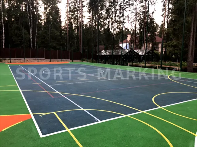 Разметка спортивной площадки — работа Sports-Marking