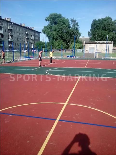 Разметка спортивной площадки — работа Sports-Marking