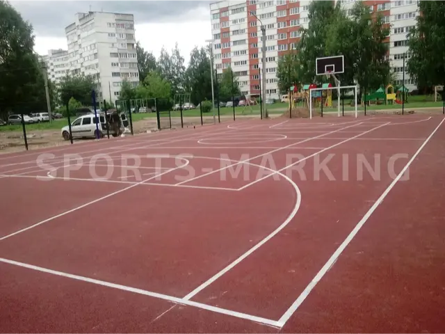 Разметка спортивной площадки — работа Sports-Marking